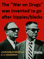 The Nixon White House had two enemies: the antiwar left and black people. The war on drugs associated the hippies with marijuana and blacks with heroin.
